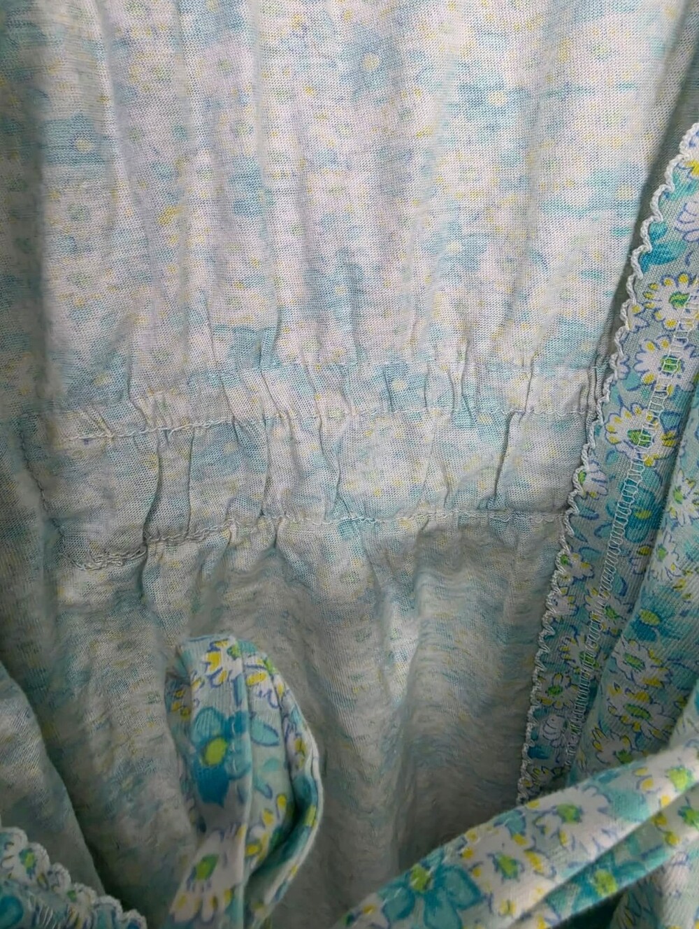 Breakfast In Bed Light Blue Floral Robe - Women's Soft Kimono Robe - Picture 9 of 9